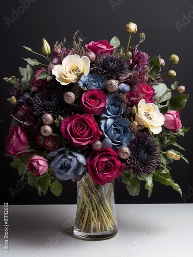 Stylish expensive dark bouquet
