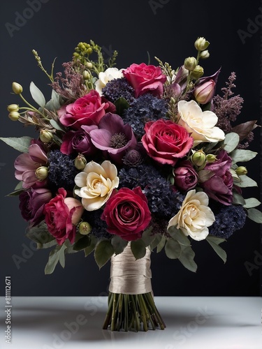 Stylish expensive dark bouquet