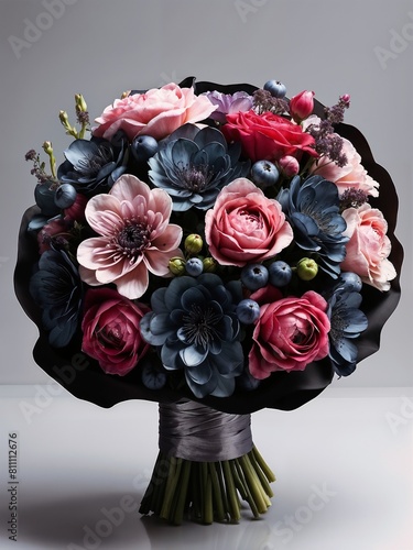 Stylish expensive dark bouquet