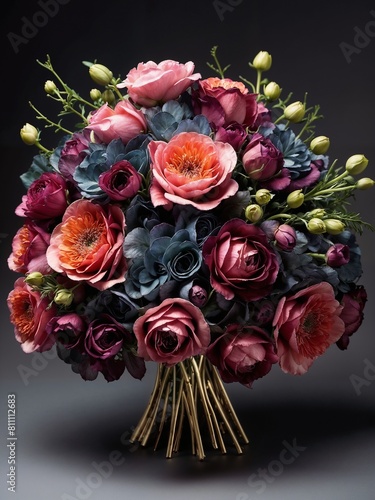 Stylish expensive dark bouquet