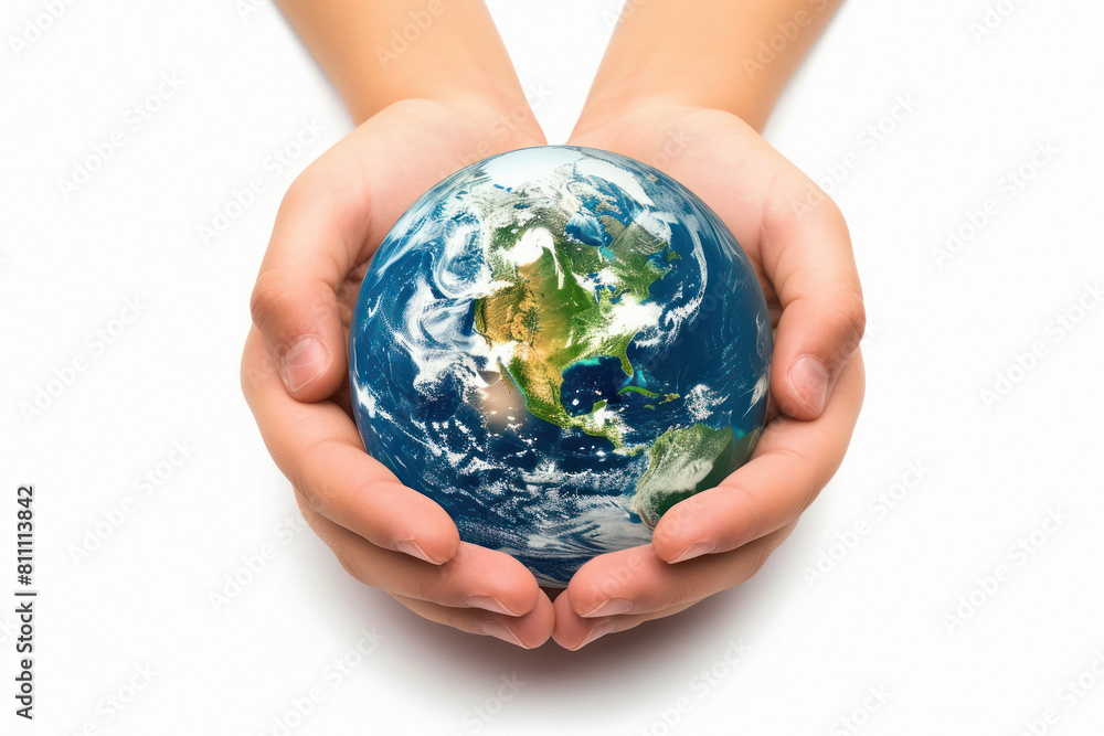 earth globe holding in hand. save earth concept. earth globe holding in hand. save earth concept.