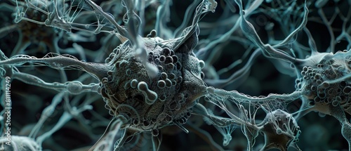 Microscopic View of Neurons and Neural Connections.