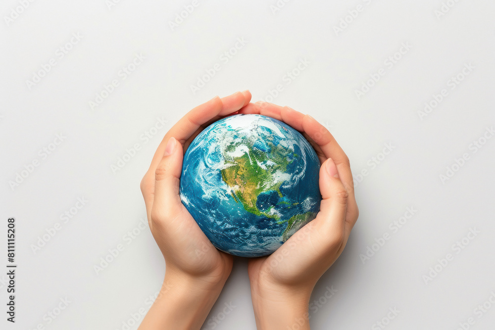 earth globe holding in hand. save earth concept. earth globe holding in hand. save earth concept.