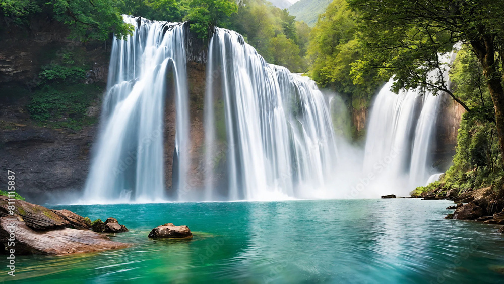 Most beautiful waterfalls on earth 16:9 with copyspace Most beautiful waterfalls on earth 16:9 with copyspace