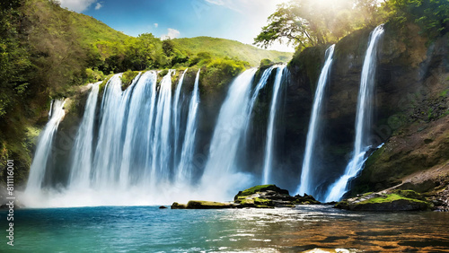 Most beautiful waterfalls on earth 16 9 with copyspace
