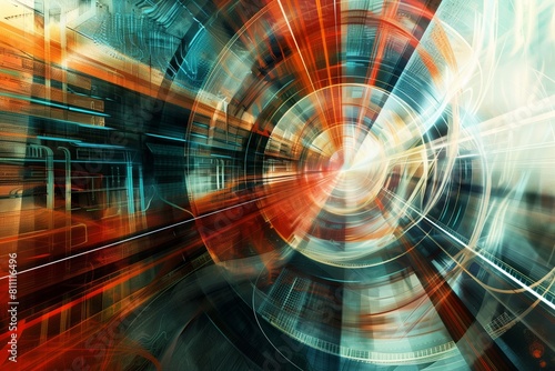Digital abstractions for futuristic and technological projects 