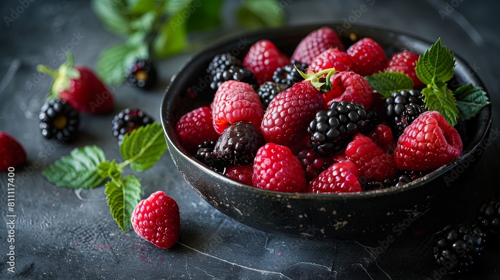 Colorful Mixed Fruit Salad in Elegant Presentation Colorful Mixed Fruit Salad in Elegant Presentation