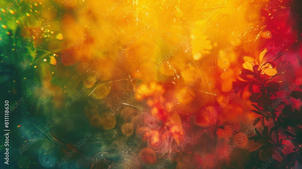 Create an abstract painting using bright and vivid colors