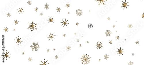Festive Snowstorm: Magnificent 3D Illustration Showcasing Falling Christmas Snowflakes