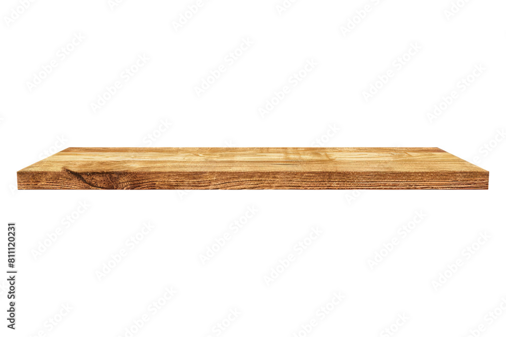 Wood shelves isolated on transparent background Wood shelves isolated on transparent background