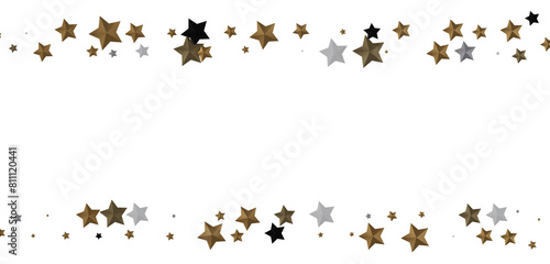 A Shower of Celestial Beauty  3D Gold Stars Rain Illustration Bedazzles