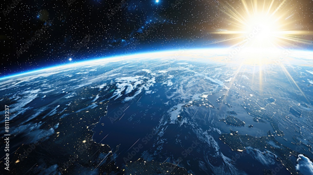 The Earth basks in sunlight as it tilts on its axis by 23 degrees The Earth basks in sunlight as it tilts on its axis by 23 degrees