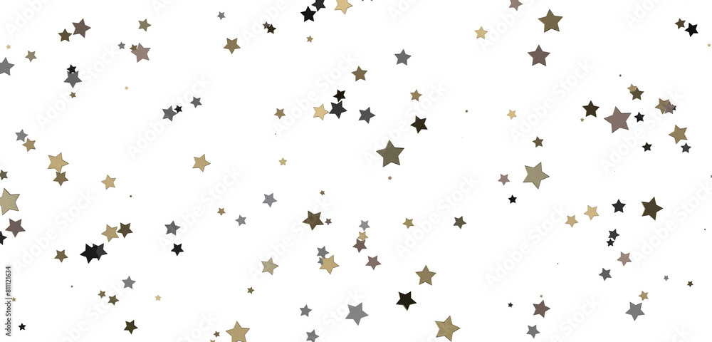 Obraz premium A Shower of Celestial Beauty: 3D Gold Stars Rain Illustration Bedazzles