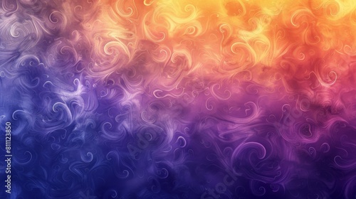Background curved detailed texture, blue, purple, orange & yellow gradients 