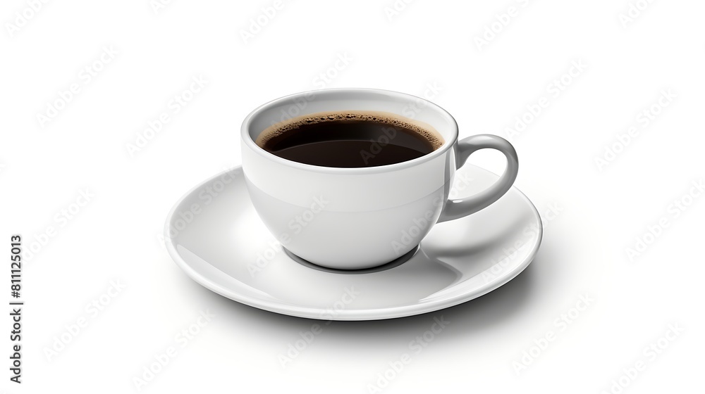 Cup of coffee isolated on white background