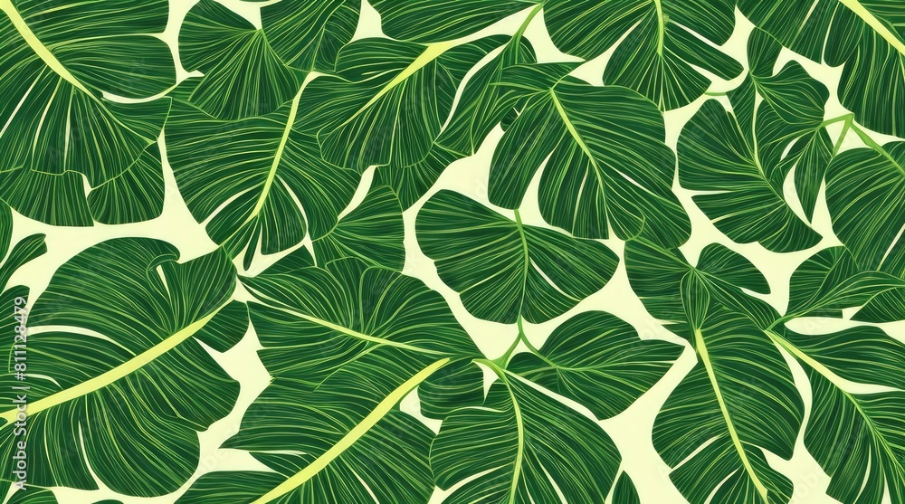 Tropical green leaves background Tropical green leaves background