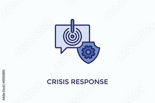 Crisis Response Vector Icon Or Logo Illustration