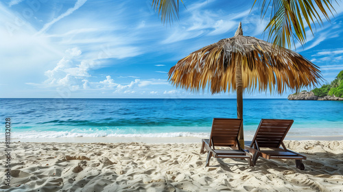 beach with umbrella