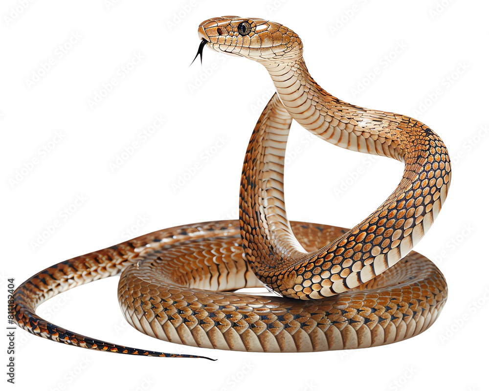 Fototapeta premium snake on white isolate background