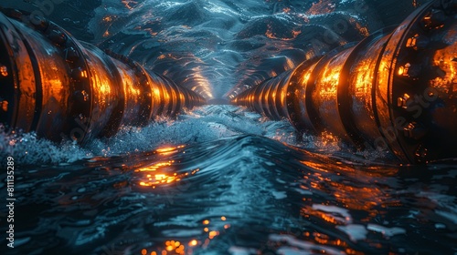 Dramatic Visual of Nord Stream Pipeline Explosion Under Ocean Waters photo