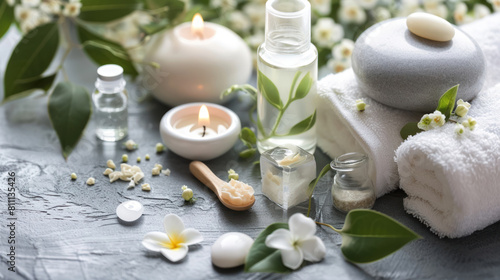 wellness spa cosmetics natural  organic cosmetics for care  close-up