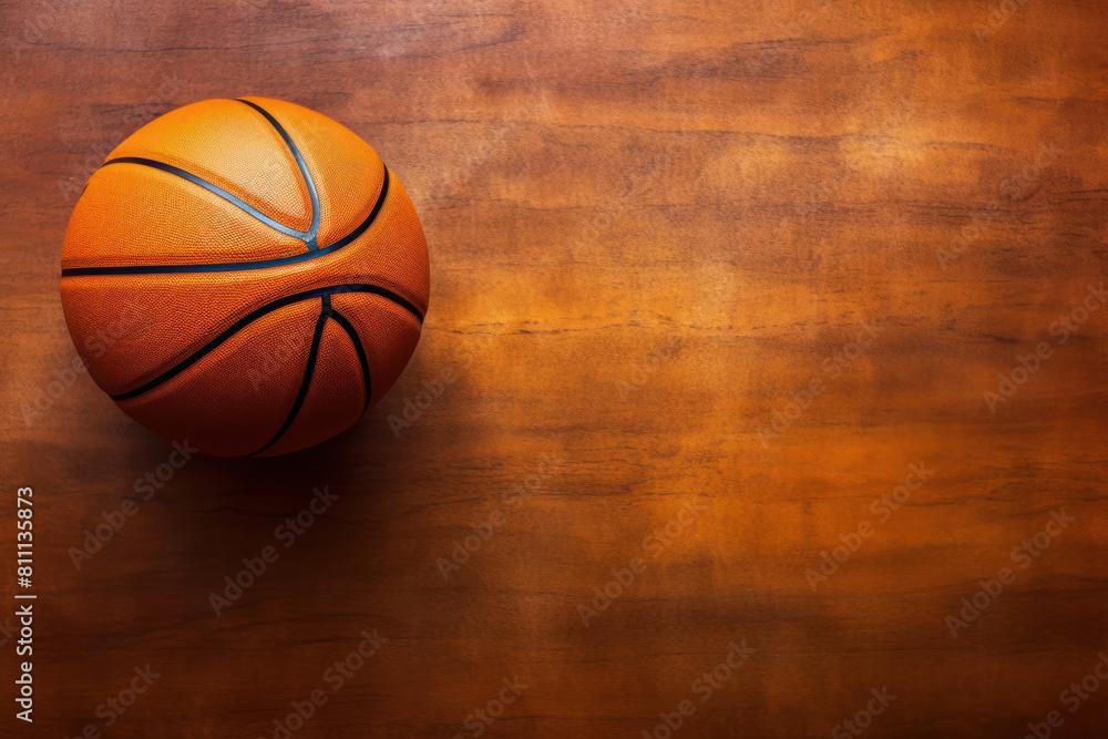 basketball ball on the basketball court, background, sports wallpaper, free space, copy space, close-up