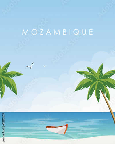 Mozambique travel poster