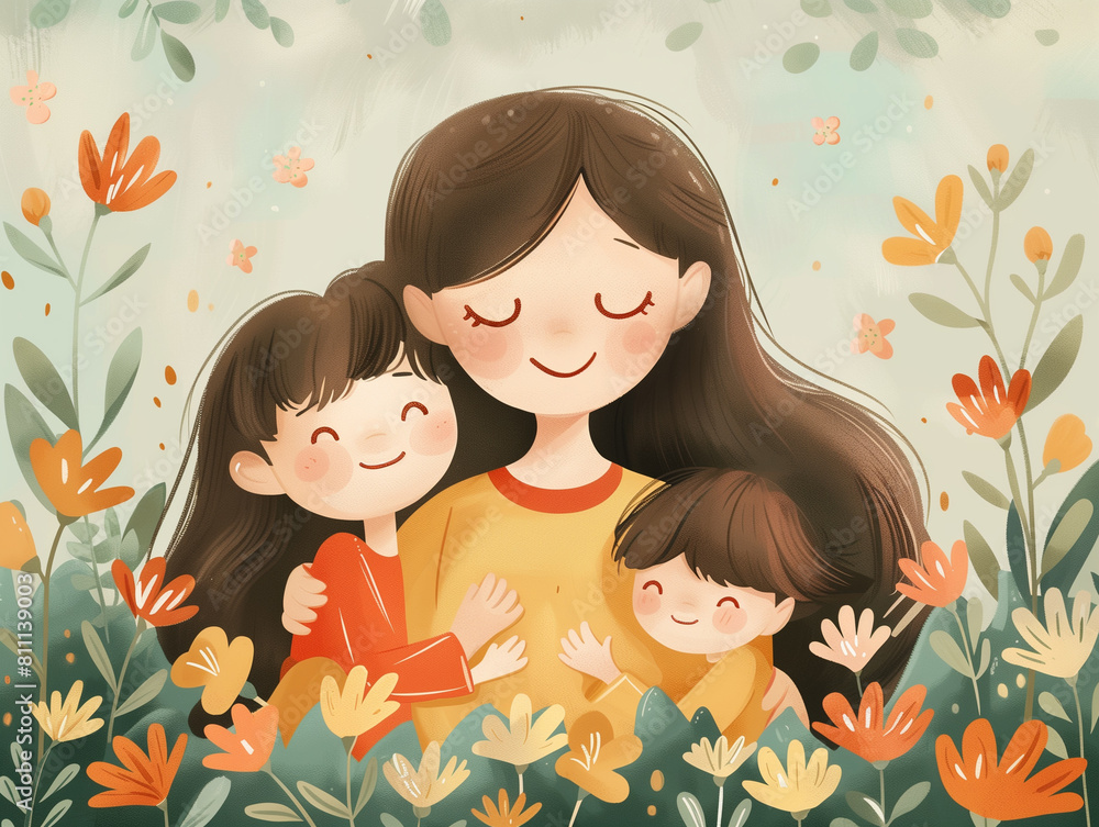 Mothers Love, Mother's Day, Mother and Children Love, Mother Flowers, Woman and Children, Maternal, Motherhood, Motherhood Celebration, Family Bond Mothers Love, Mother's Day, Mother and Children Love, Mother Flowers, Woman and Children, Maternal, Motherhood, Motherhood Celebration, Family Bond