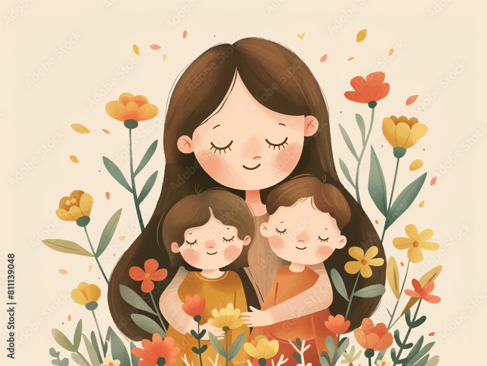 Mothers Love, Mother's Day, Mother and Children Love, Mother Flowers, Woman and Children, Maternal, Motherhood, Motherhood Celebration, Family Bond Mothers Love, Mother's Day, Mother and Children Love, Mother Flowers, Woman and Children, Maternal, Motherhood, Motherhood Celebration, Family Bond