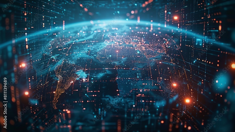 Craft an image that captures the essence of global cyberspace Craft an image that captures the essence of global cyberspace