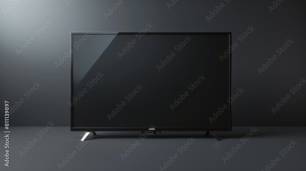 3D realistic image of a TV, clean lighting, isolated on background 3D realistic image of a TV, clean lighting, isolated on background