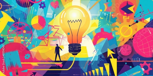 Energizing illustration fueling entrepreneurial innovation