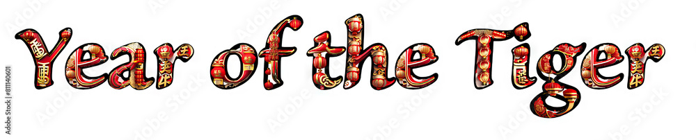 Chinese New Year of the Tiger text graphics Chinese New Year of the Tiger text graphics