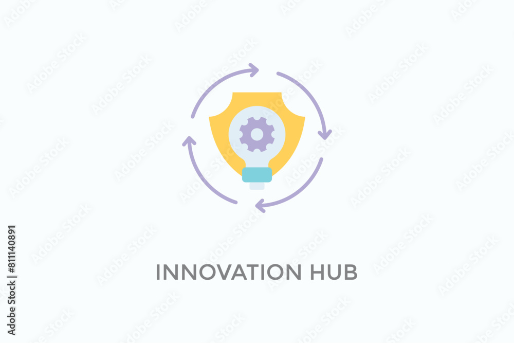 Innovation Hub Vector Icon Or Logo Illustration Innovation Hub Vector Icon Or Logo Illustration