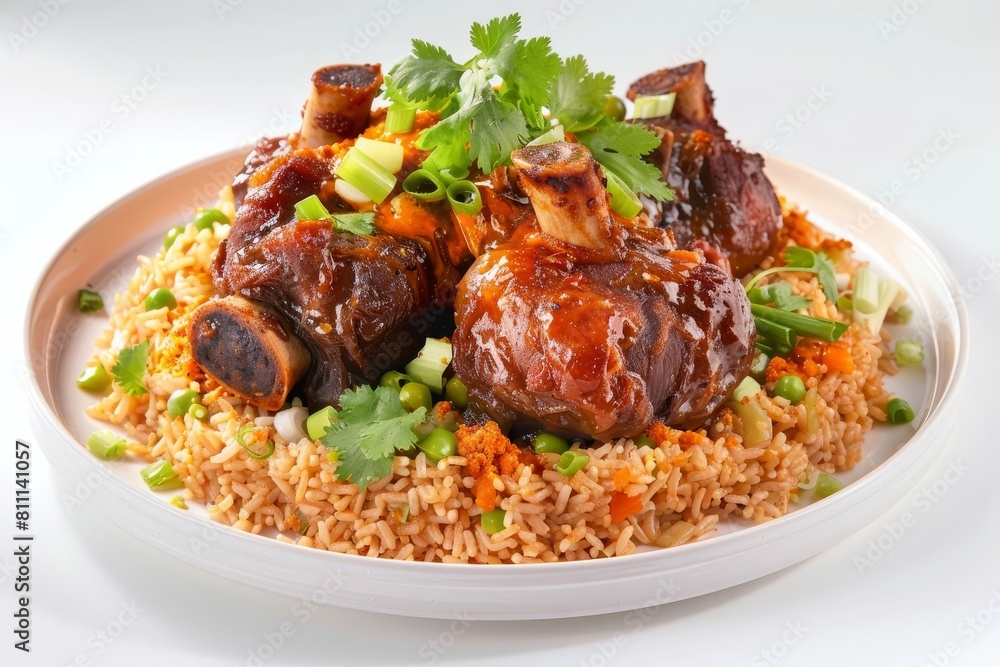 Aromatic Spices and Savory Sauces on Juicy Pork Shanks
