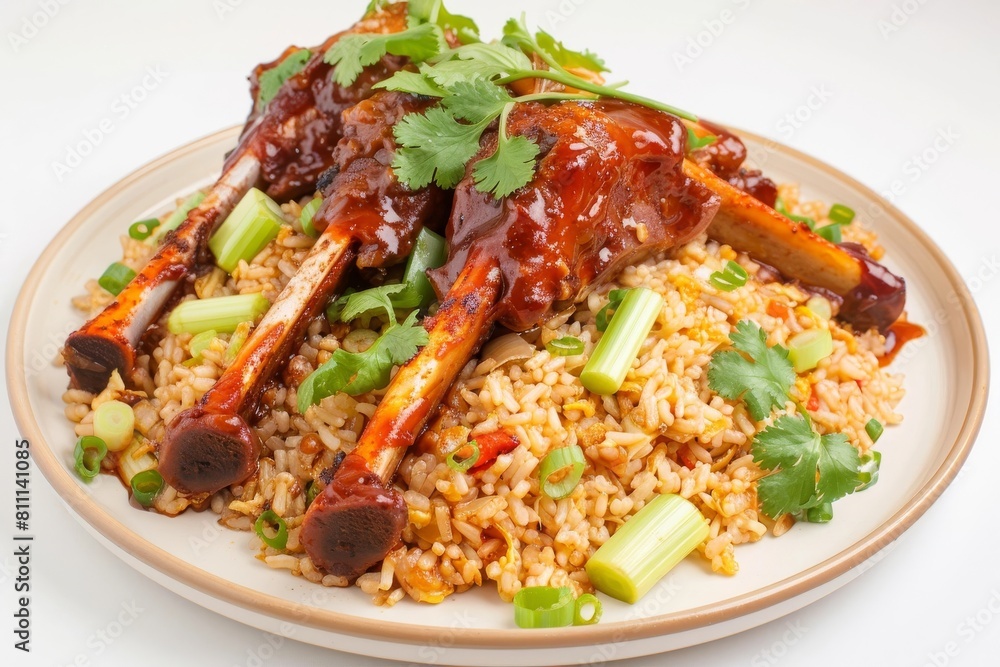 Crisp Crunch of Celery and Leek in Aromatic Fried Rice Crisp Crunch of Celery and Leek in Aromatic Fried Rice