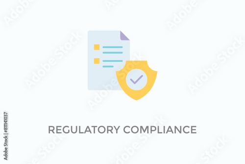 Regulator Compliance Vector Icon Or Logo Illustration