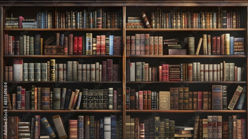 3D realistic image of a bookcase, clean lighting, isolated on background 3D realistic image of a bookcase, clean lighting, isolated on background
