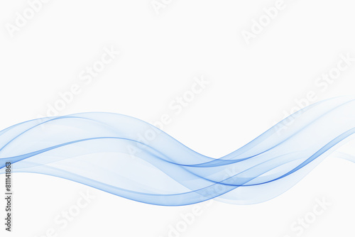 Blue abstract wave on a white background. © lesikvit