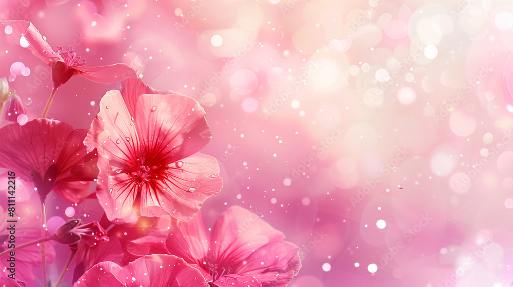 Vibrant Pink Flowers with Glittering Light Particles, Dreamy Floral
Vibrant Pink Flowers with Glittering Light Particles, Dreamy Floral