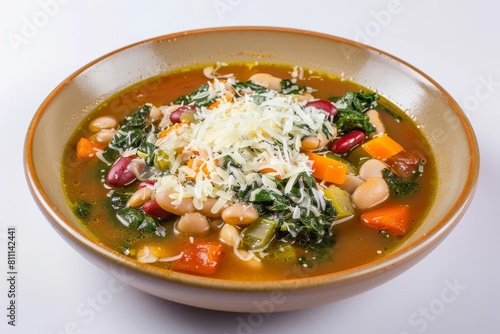 Wholesome Acquacotta Soup with Grated Parmesan Cheese