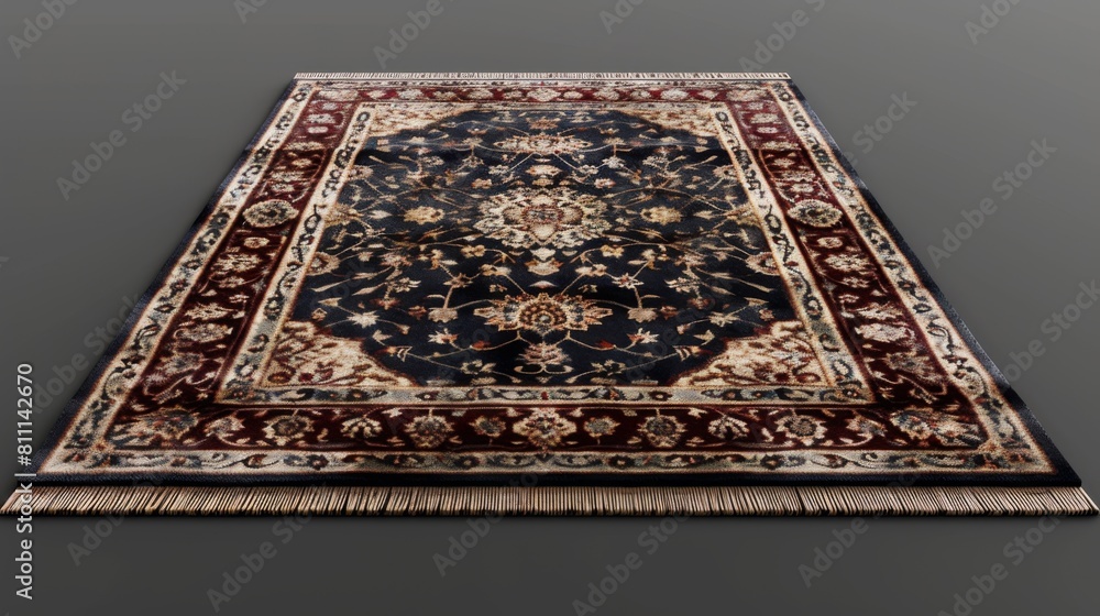 3D realistic image of a carpet, clean lighting, isolated on background 3D realistic image of a carpet, clean lighting, isolated on background