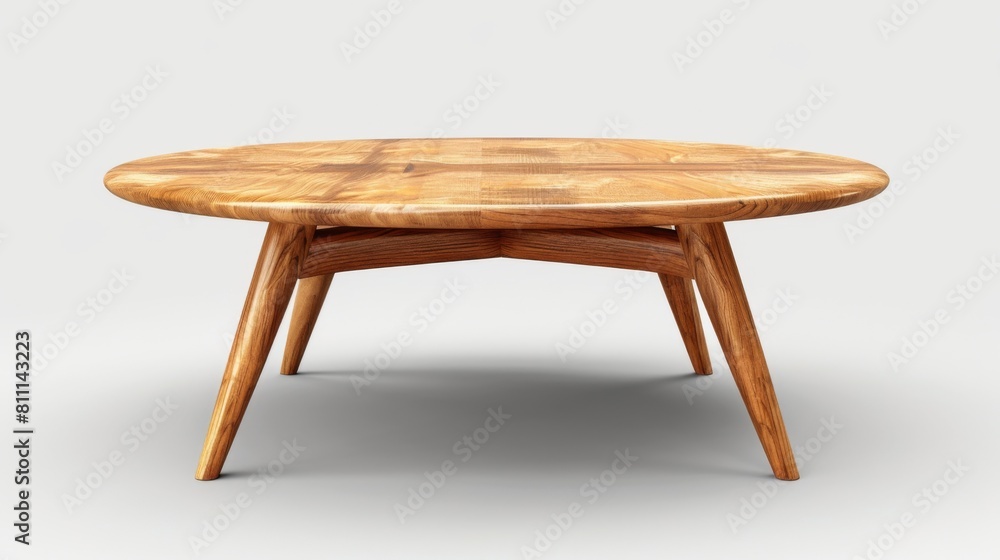 Fototapeta premium 3D realistic image of a coffee table, clean lighting, isolated on background
