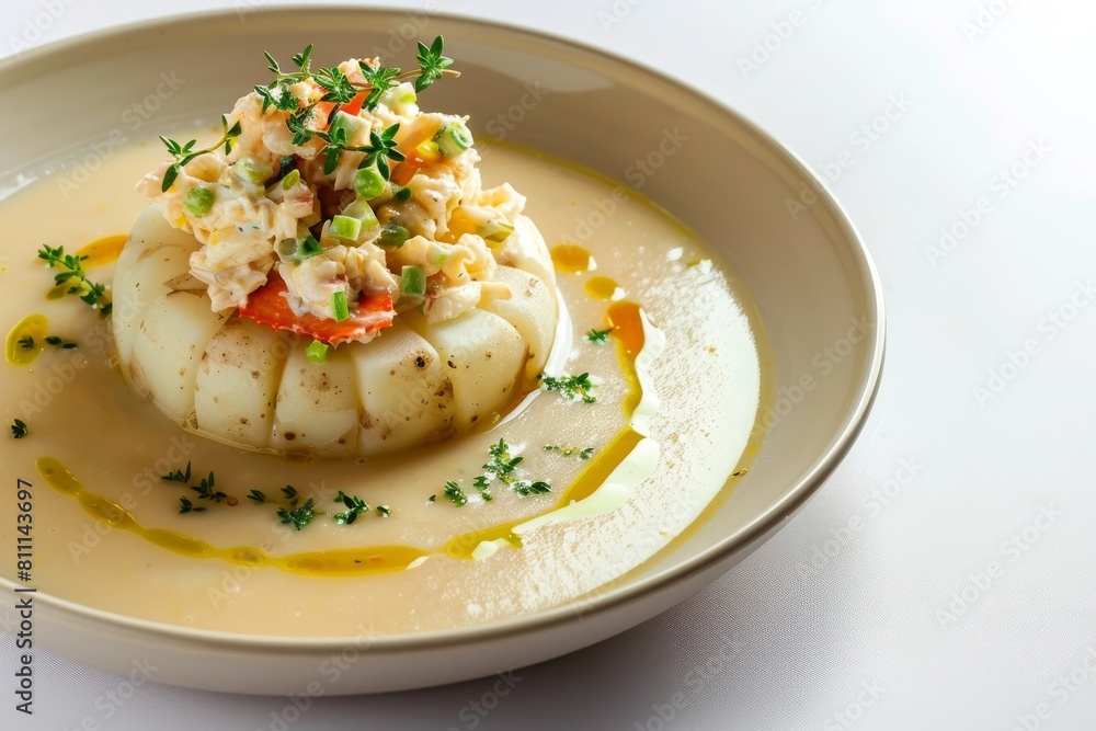 Sensational Ackee and Potato Soup with Tangy Crab Salad Sensational Ackee and Potato Soup with Tangy Crab Salad