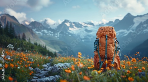 Adventurous: A backpack ready for a hike through the mountains