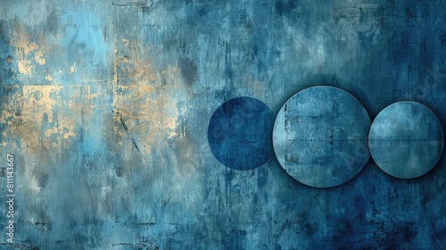 Three Circles on a Blue Wall