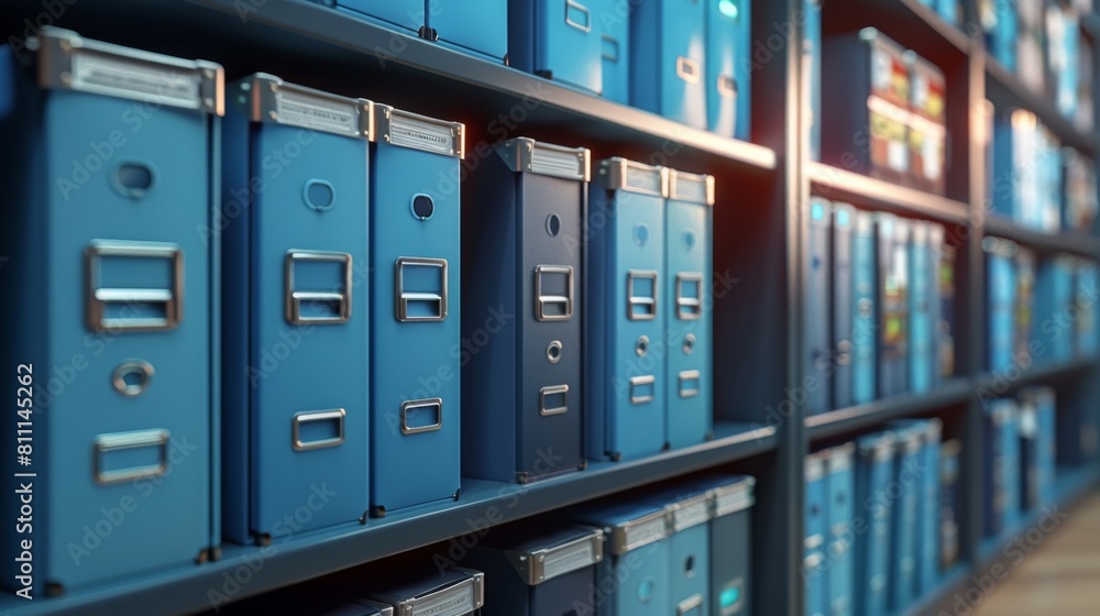 3D realistic image of a filing system, clean lighting, isolated on background 3D realistic image of a filing system, clean lighting, isolated on background