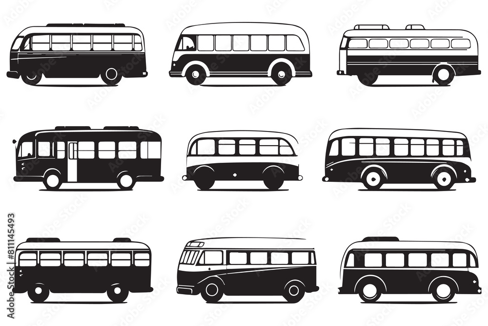 Bus vector black illustration isolated on white background. Hand drawn illustration Bus vector black illustration isolated on white background. Hand drawn illustration