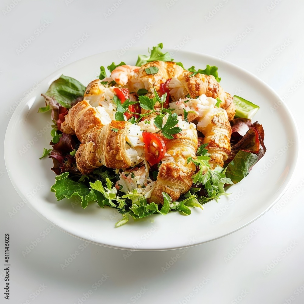 Acadian-Style Crab Salad on Flaky Croissants with Tangy Mayo Acadian-Style Crab Salad on Flaky Croissants with Tangy Mayo