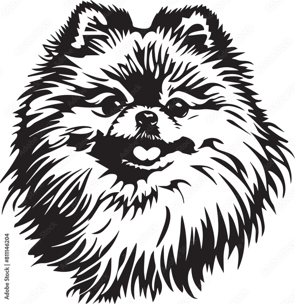 illustration of pomeranian spitz dog illustration of pomeranian spitz dog
